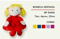 Boneca Sentada — Fábrica Boneca de Pano