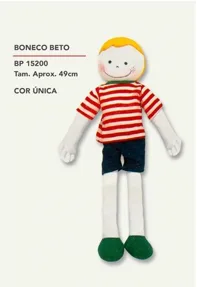 Boneco Beto — Fábrica Boneca de Pano