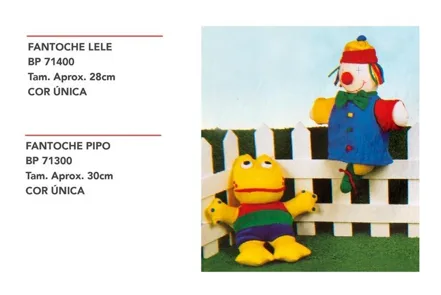Fantoche Lele / Pipo — Fábrica Boneca de Pano