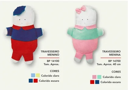 Travesseiro Menino / Menina — Fábrica Boneca de Pano